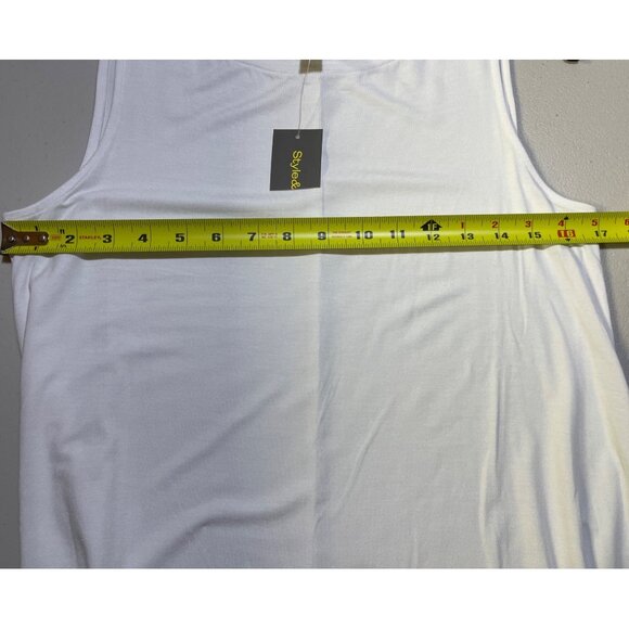 Style & Co. Womens Size Small Layering Tank Top Small Bright White - Picture 3 of 9